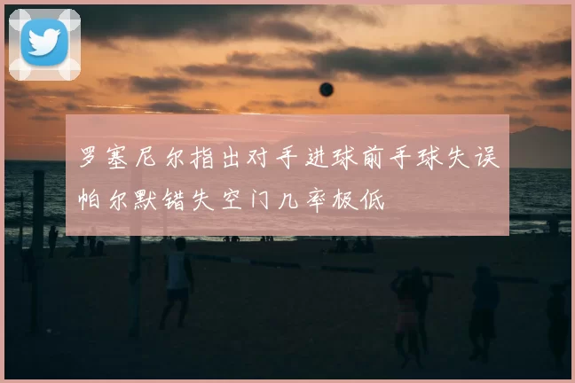 罗塞尼尔指出对手进球前手球失误帕尔默错失空门几率极低